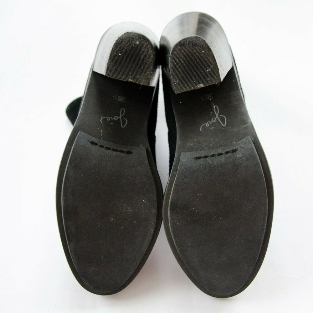 Joie Cloee Black Suede Heeled Ankle Booties 36.5 - Picture 8 of 8